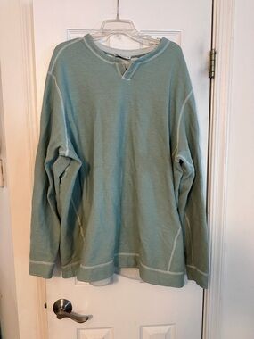 Men’s Tommy Bahama Light Sage Green Pullover Reversible Sweatshirt